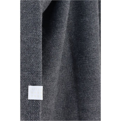 MM6 Gray Marabou Sweatshirt - Oversized V-Neck Sweater