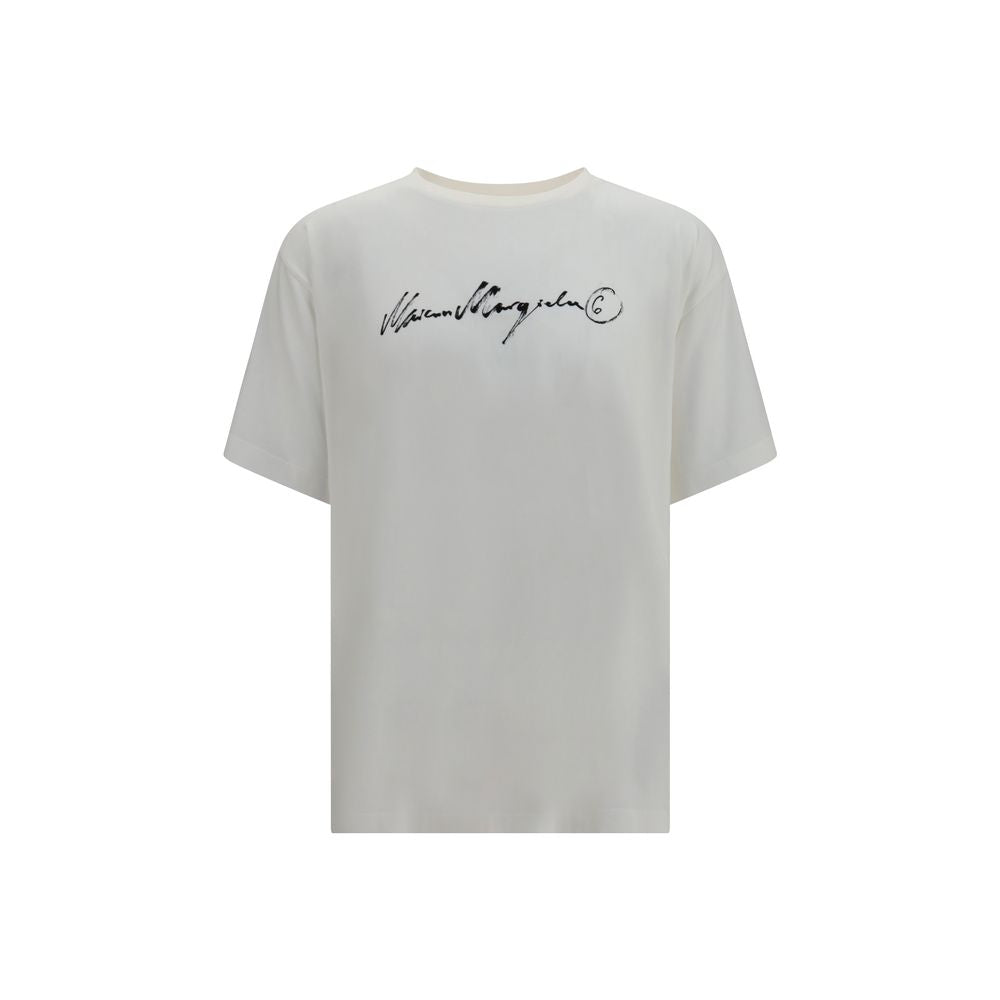 MM6 White Cotton T-Shirt AW26 Regular Fit