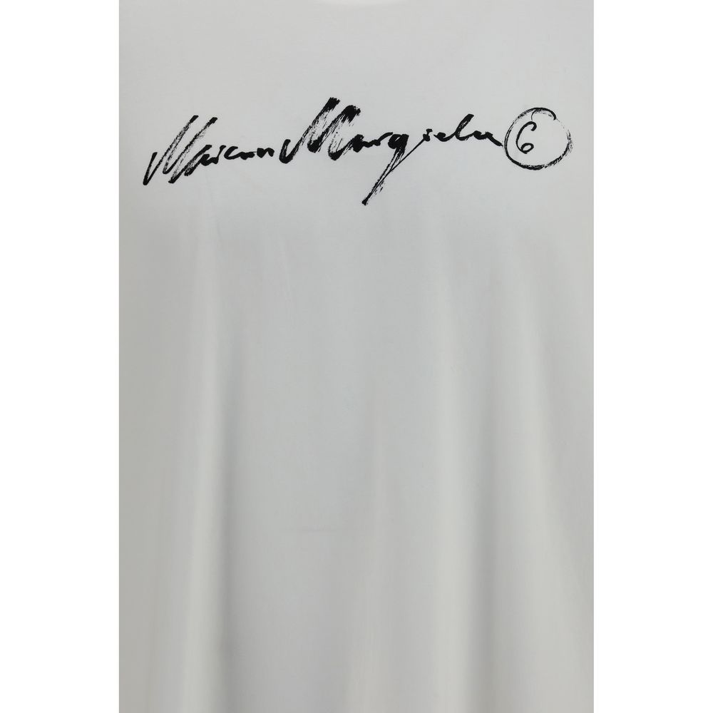MM6 White Cotton T-Shirt AW26 Regular Fit