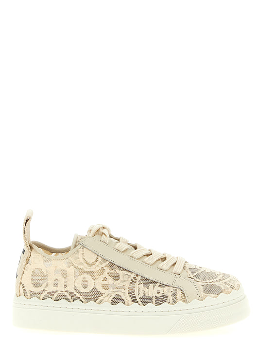 Chloé Beige Lauren Low Top Sneakers
