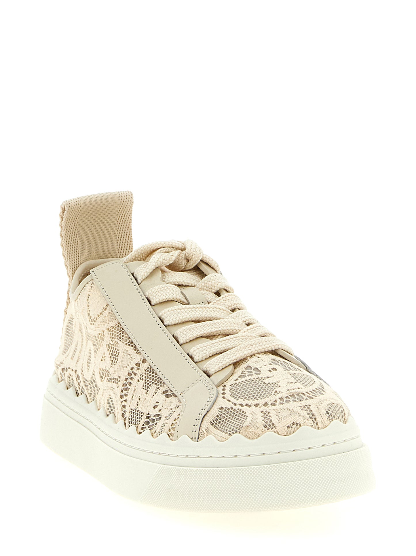 Chloé Beige Lauren Low Top Sneakers