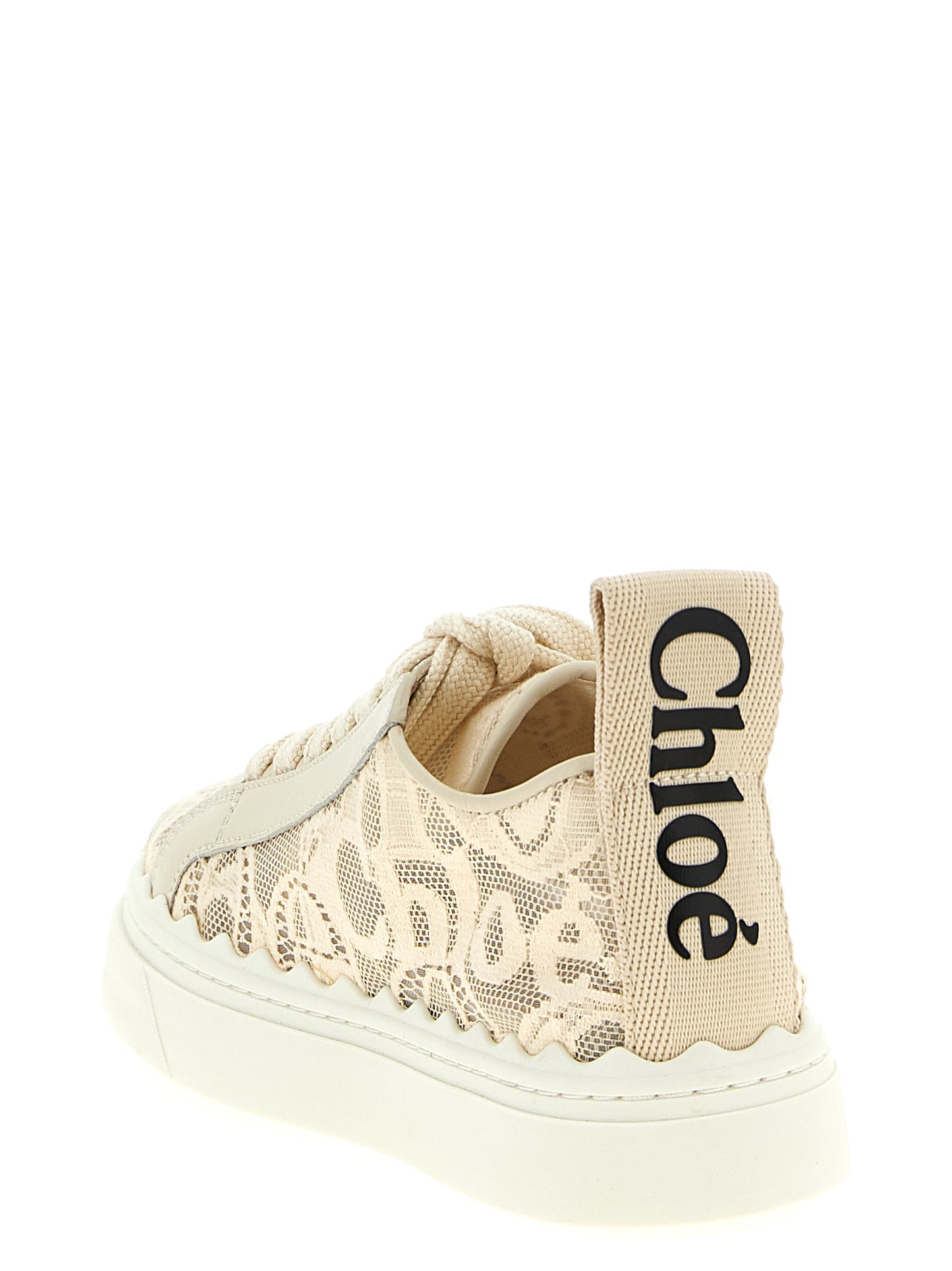Chloé Beige Lauren Low Top Sneakers