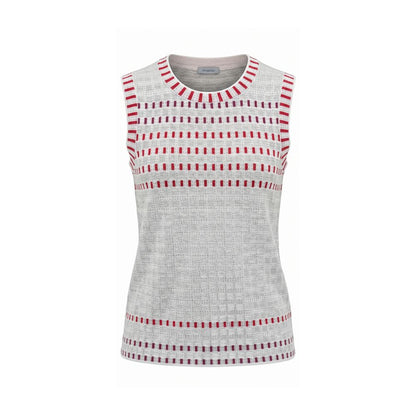 Malo Grey Silk Sleeveless Knit Top