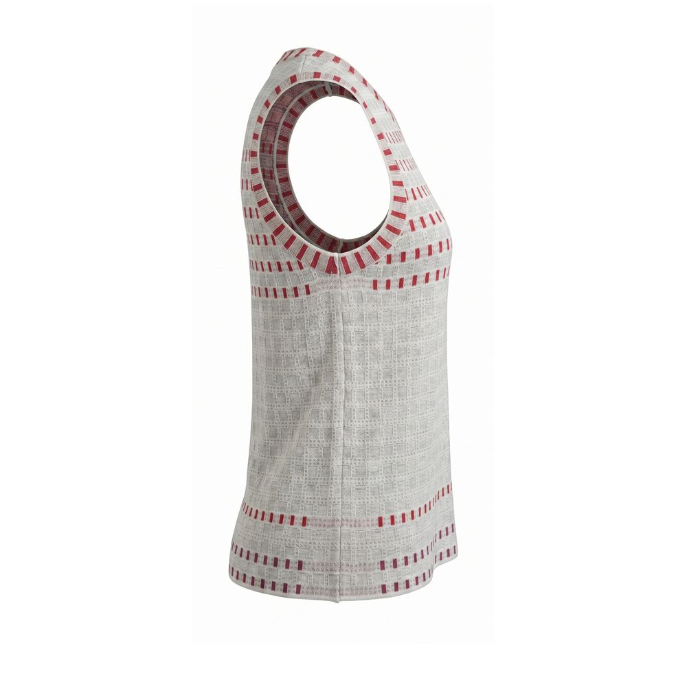 Malo Grey Silk Sleeveless Knit Top