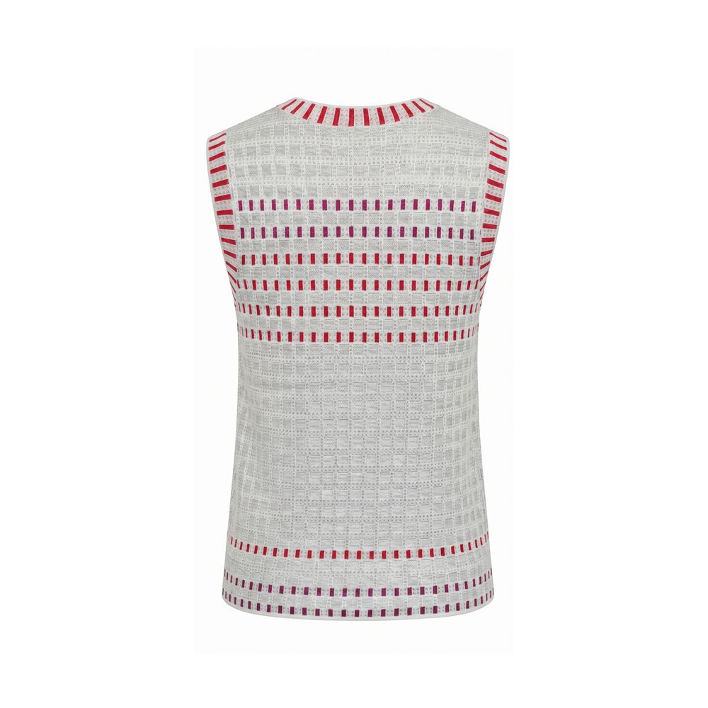 Malo Grey Silk Sleeveless Knit Top