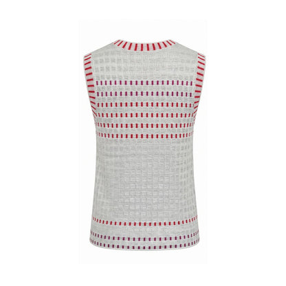 Malo Grey Silk Sleeveless Knit Top