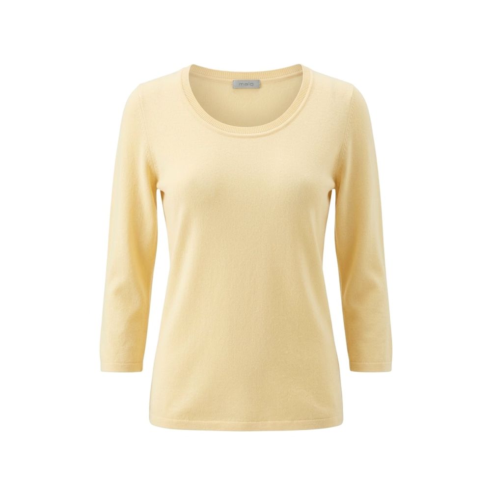 Malo Yellow Silk Women Sweater XS