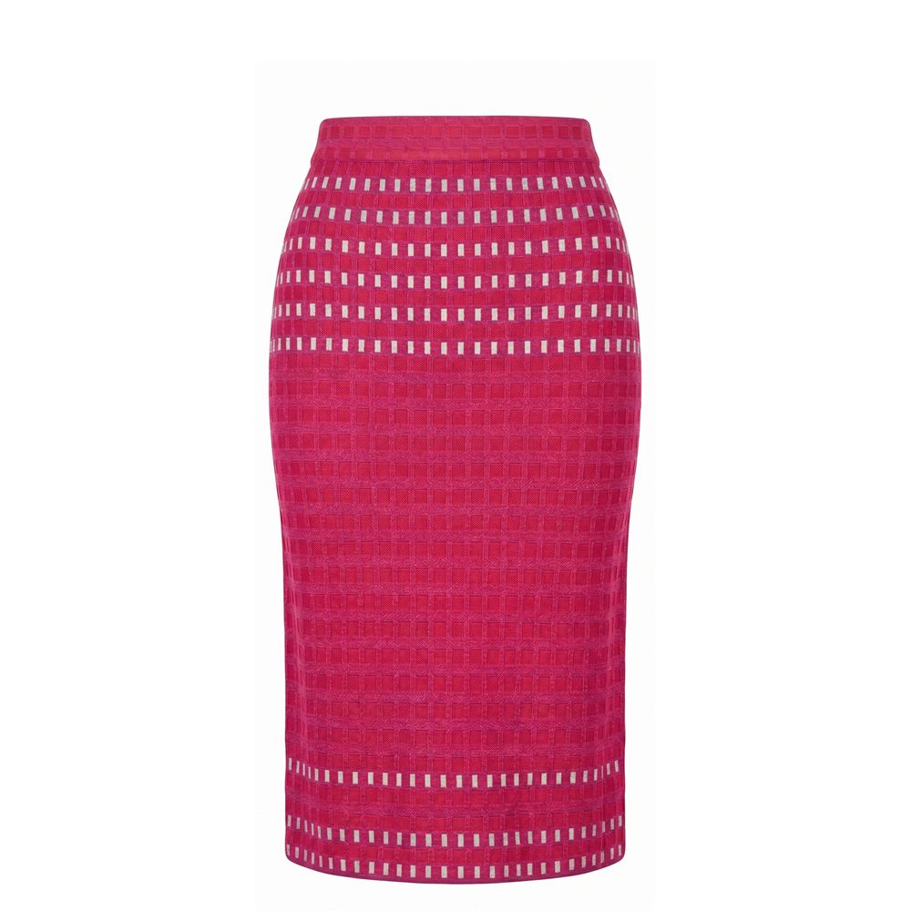 Malo Purple Silk Knit Pencil Skirt IT40|S, IT42|M