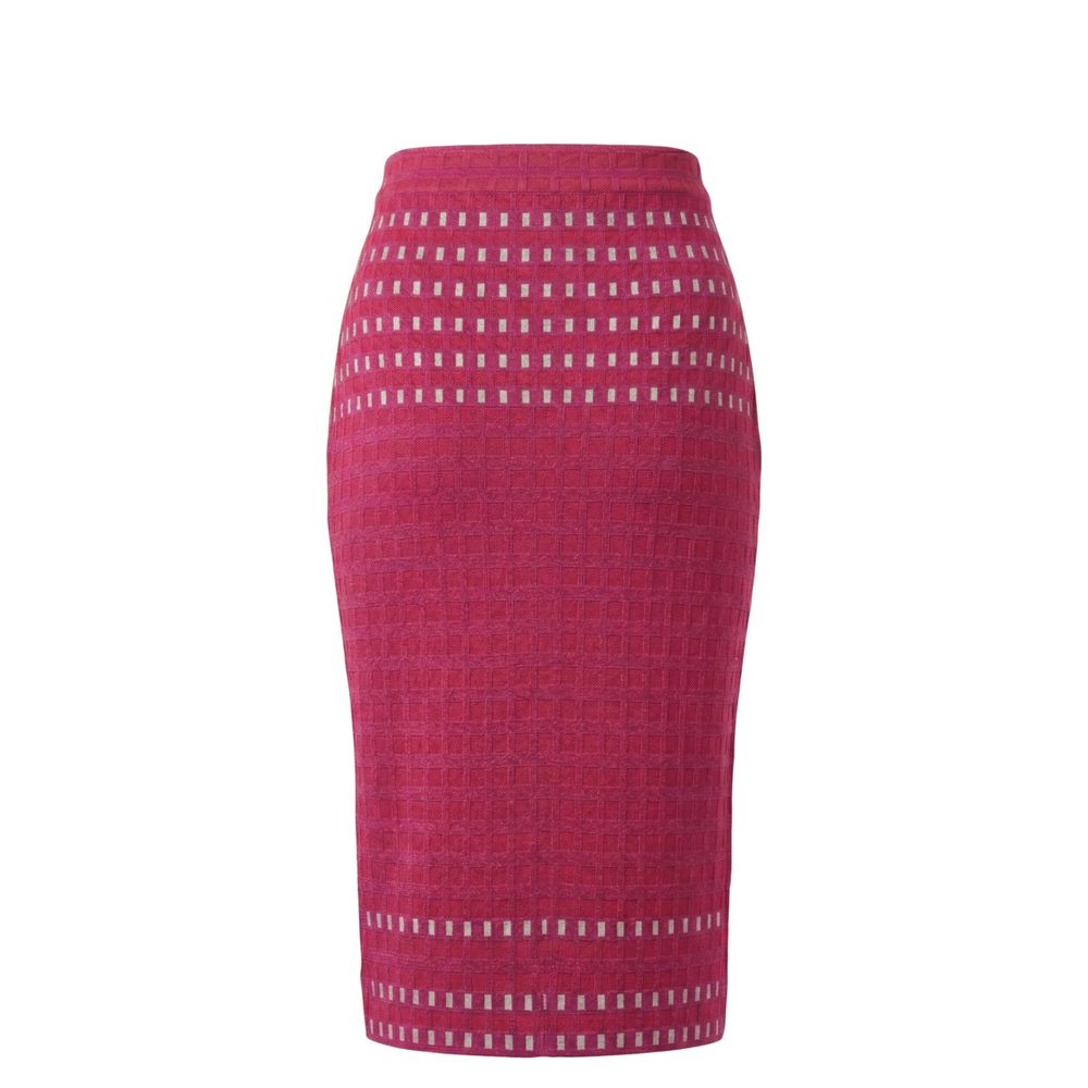 Malo Purple Silk Knit Pencil Skirt IT40|S, IT42|M