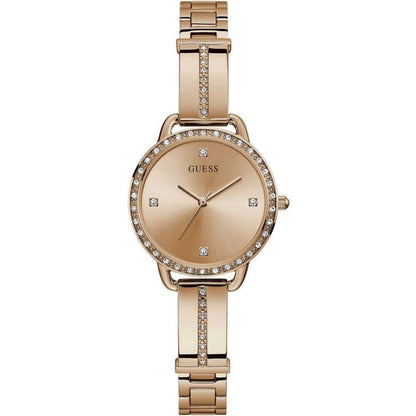 Guess Women’s Watch, Analog Dial, Pink Stainless Steel
