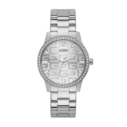 Guess Women's Watch, Analog Dial, Gray Stainless Steel