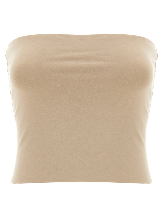 Brunello Cucinelli Beige Cotton Sleeveless T-Shirt
