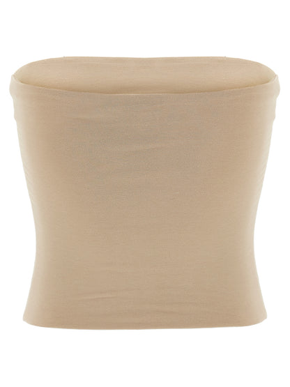 Brunello Cucinelli Beige Cotton Sleeveless T-Shirt