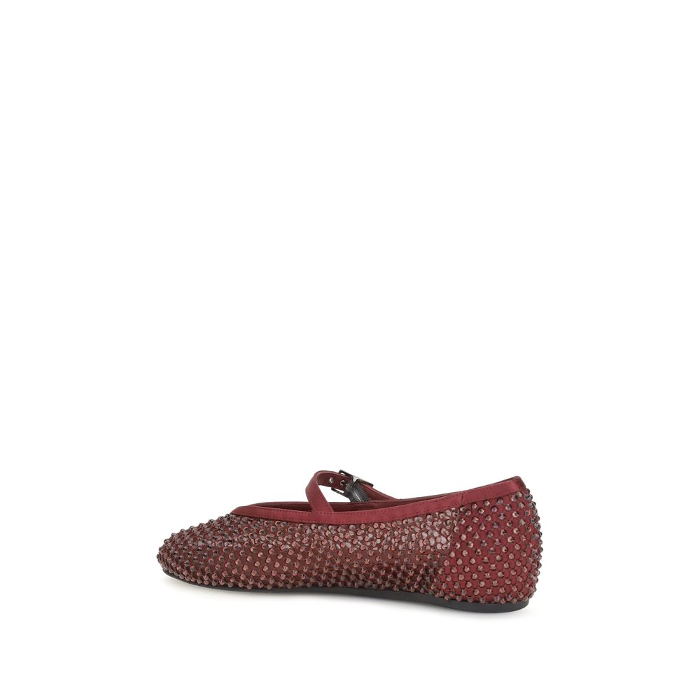 LE SILLA Gilda Ballerinas Bordeaux Calf Leather Bos Taurus Ballet Flats EU36/US6 to EU41/US11
