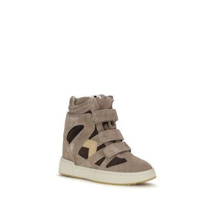 Isabel Marant Beige Calf Leather Bos Taurus High Top Sneakers EU36/US6 - EU41/US11
