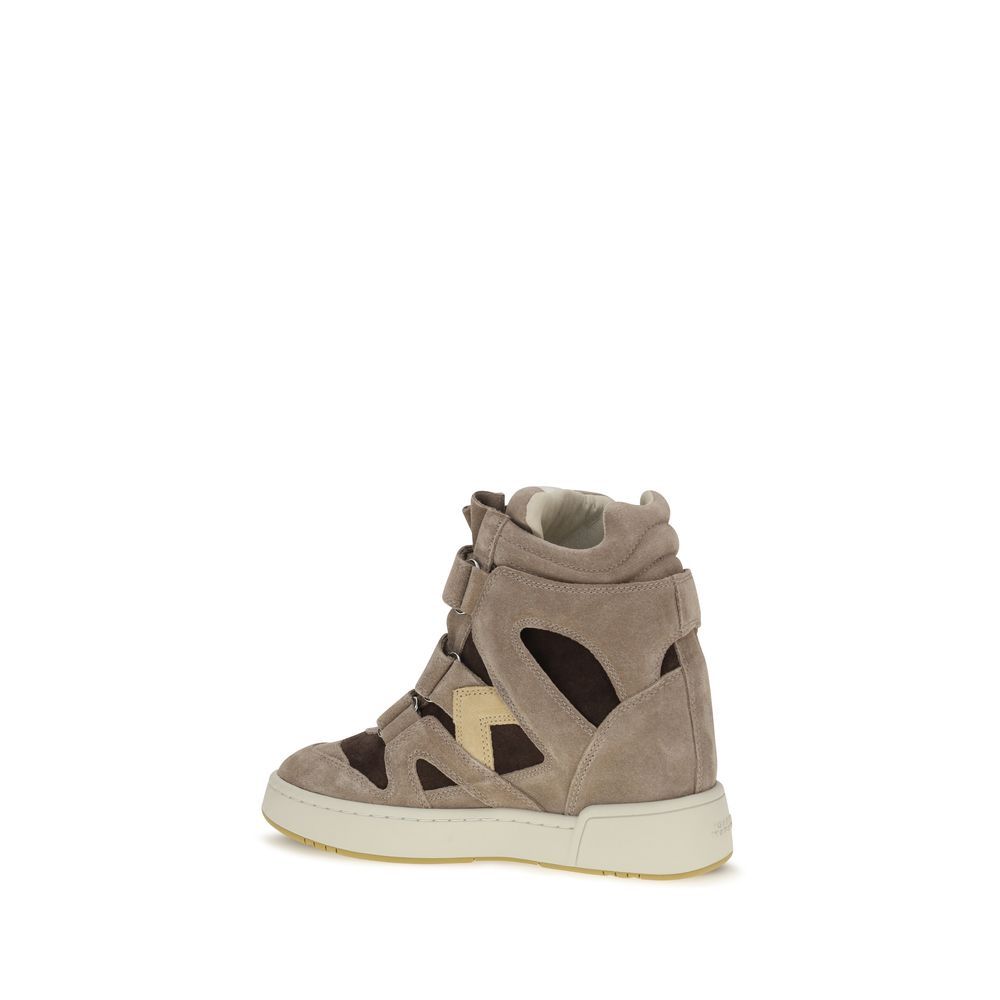 Isabel Marant Beige Calf Leather Bos Taurus High Top Sneakers EU36/US6 - EU41/US11