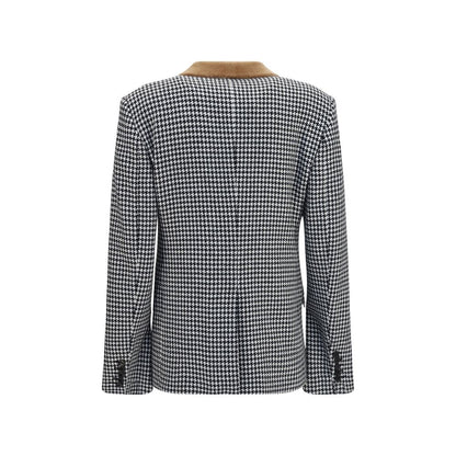 Tom Ford Multicolor Houndstooth Cashmere Full-Length Jacket IT38 | S