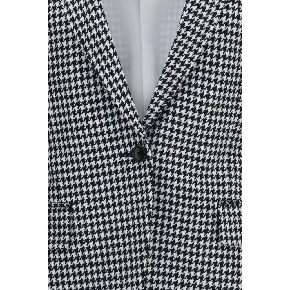 Tom Ford Multicolor Houndstooth Cashmere Full-Length Jacket IT38 | S