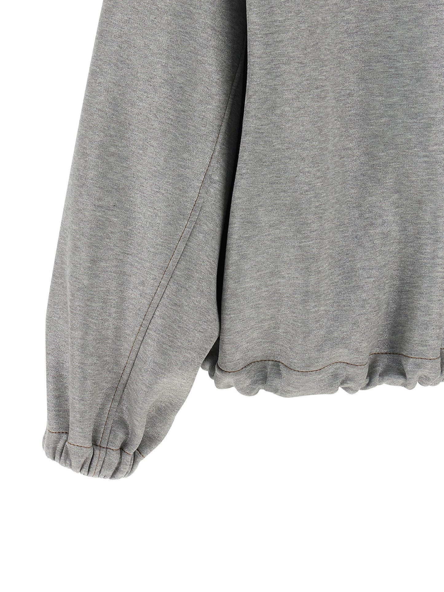 Brunello Cucinelli Silver Cotton Bomber Jacket