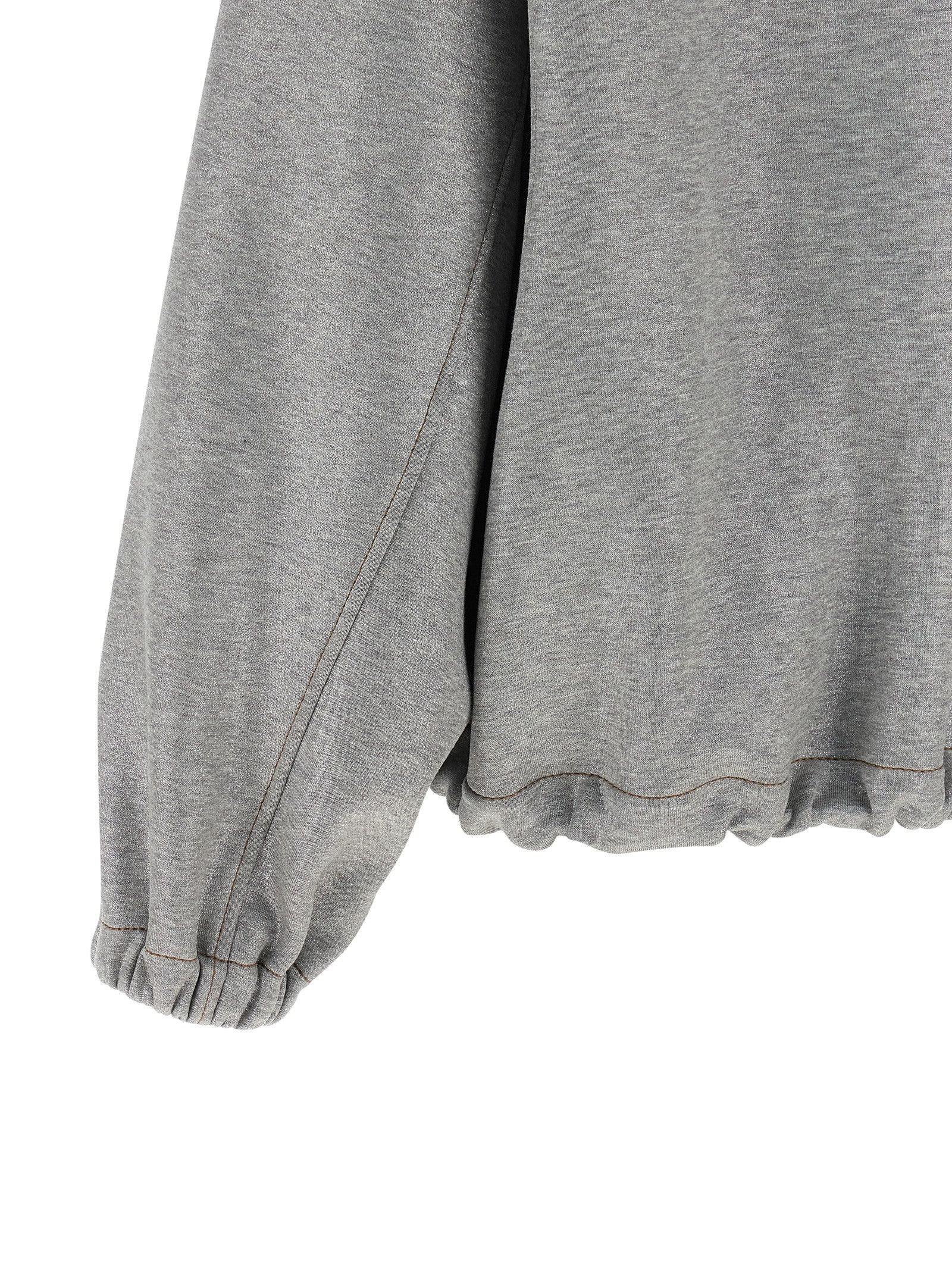Brunello Cucinelli Silver Cotton Bomber Jacket