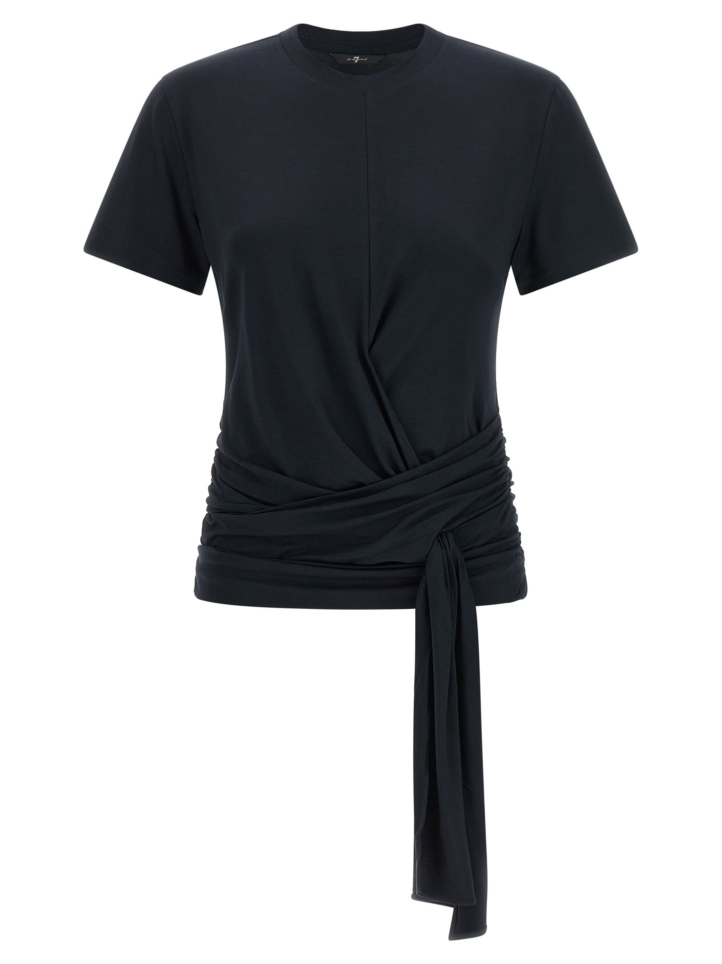 7 For All Mankind Blue Fitted Twist T-Shirt