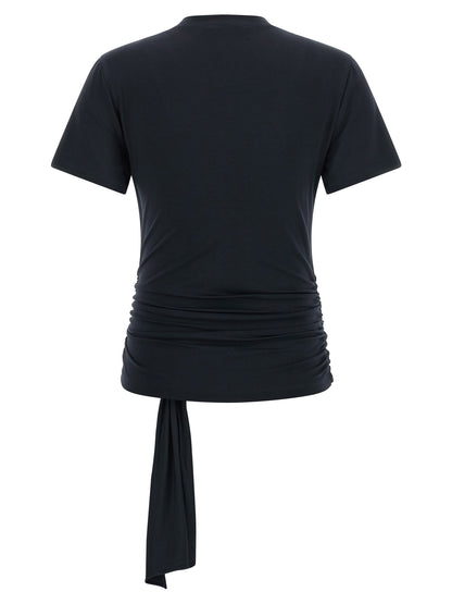 7 For All Mankind Blue Fitted Twist T-Shirt