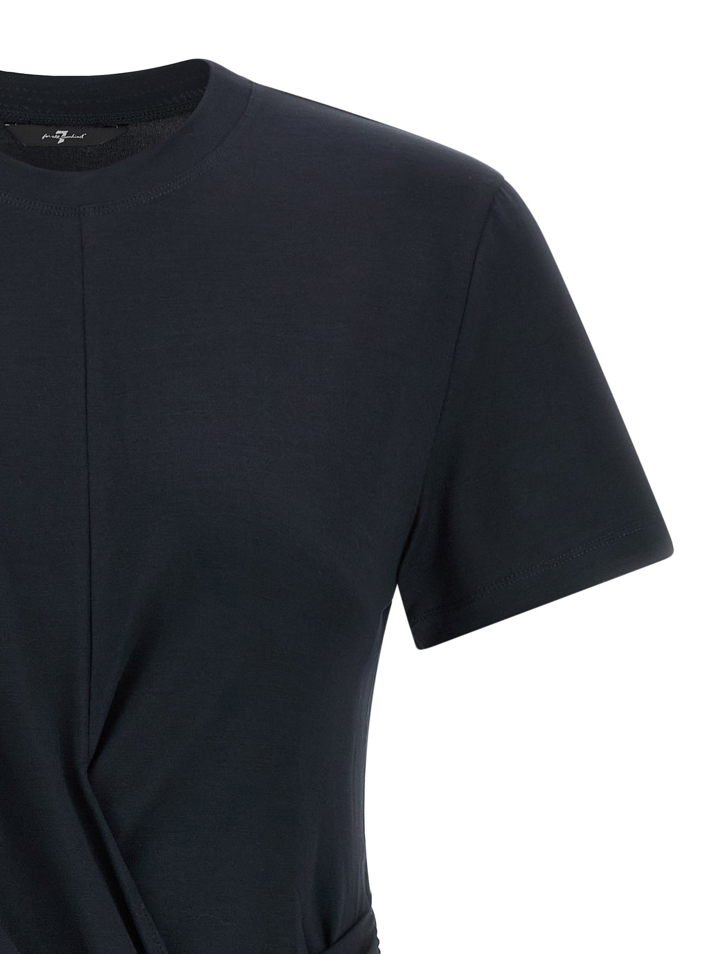 7 For All Mankind Blue Fitted Twist T-Shirt