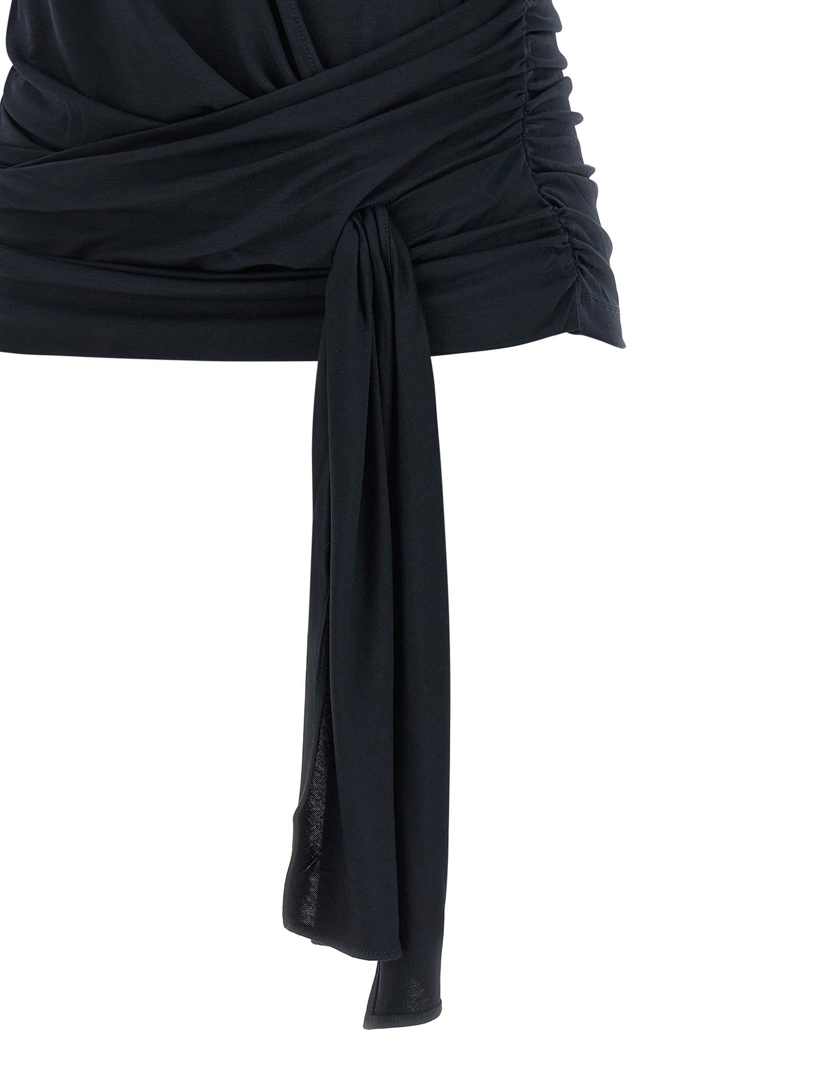 7 For All Mankind Blue Fitted Twist T-Shirt