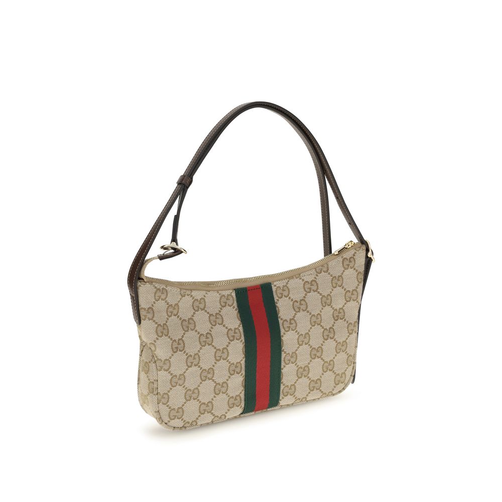 Gucci Lunetta Beige Fabric Shoulder Bag