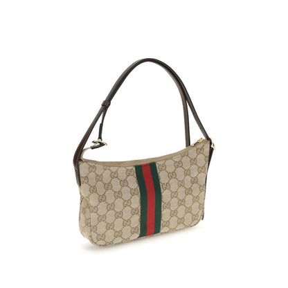 Gucci Lunetta Beige Fabric Shoulder Bag