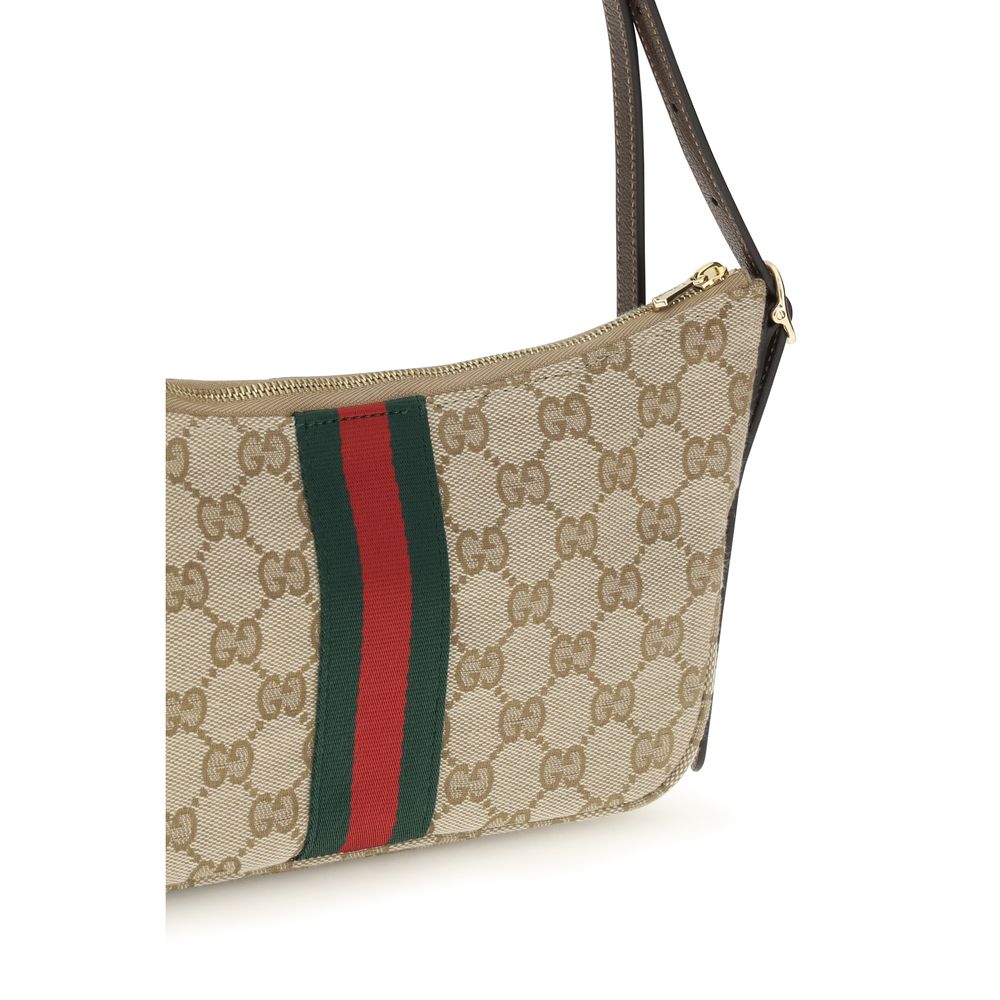 Gucci Lunetta Beige Fabric Shoulder Bag