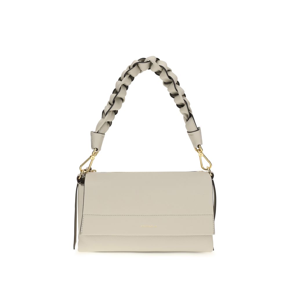 Coccinelle Beige Calf Leather Boheme Shoulder Bag