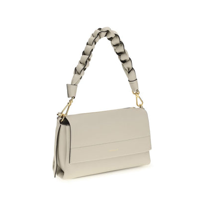 Coccinelle Beige Calf Leather Boheme Shoulder Bag