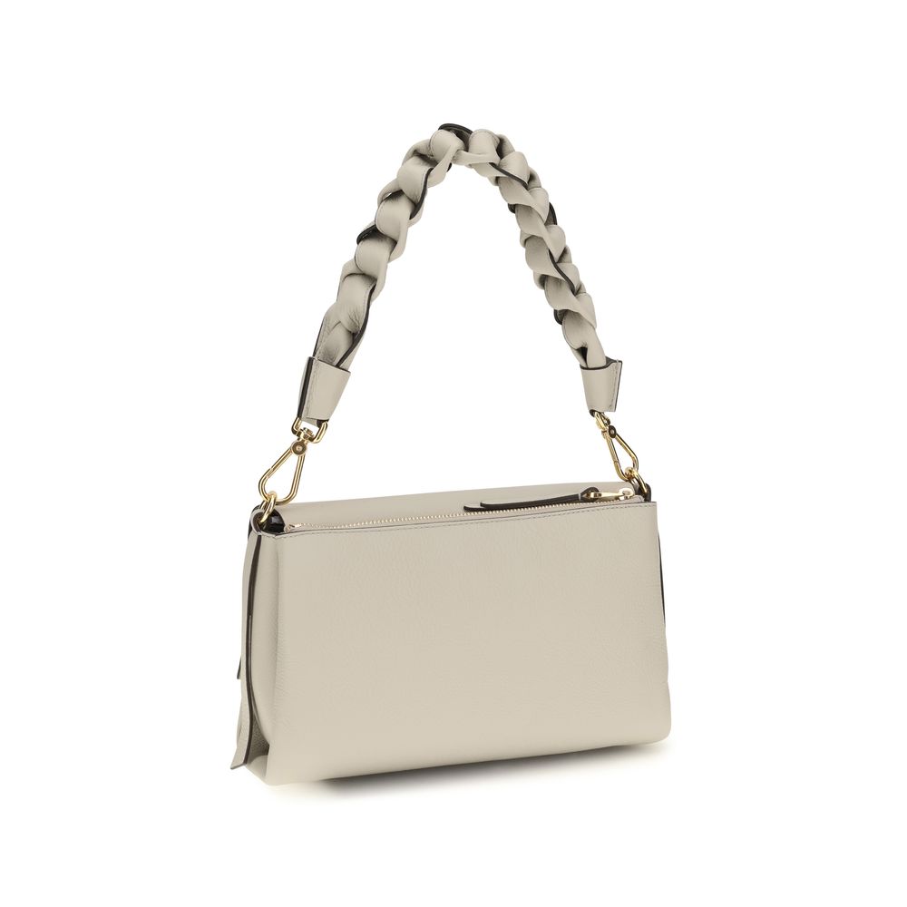 Coccinelle Beige Calf Leather Boheme Shoulder Bag