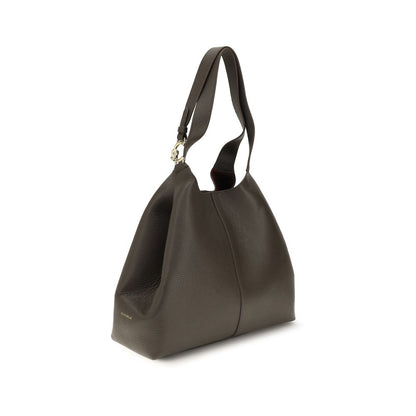 Coccinelle Brown Calf Leather Large C-Easy Tote Shoulder Bag