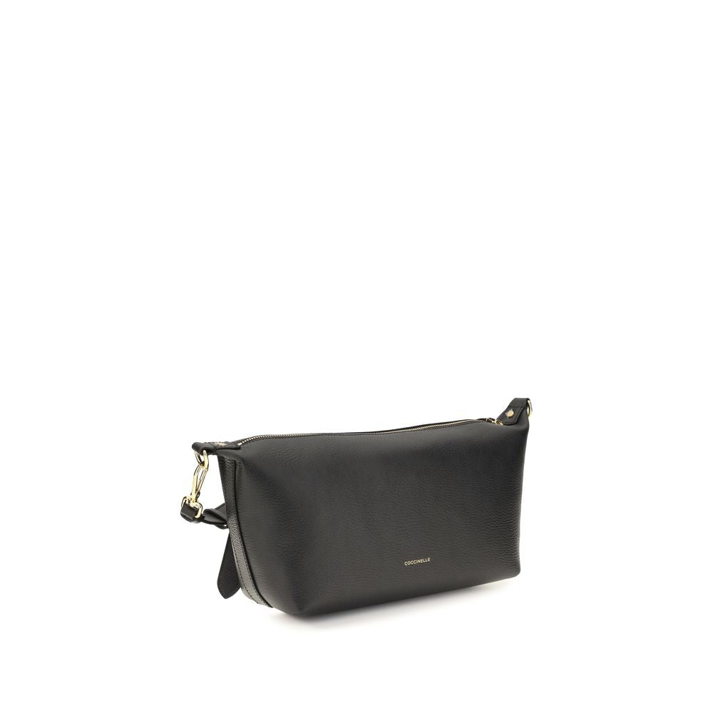 Coccinelle Black Calf Leather Beat Generation Shoulder Bag