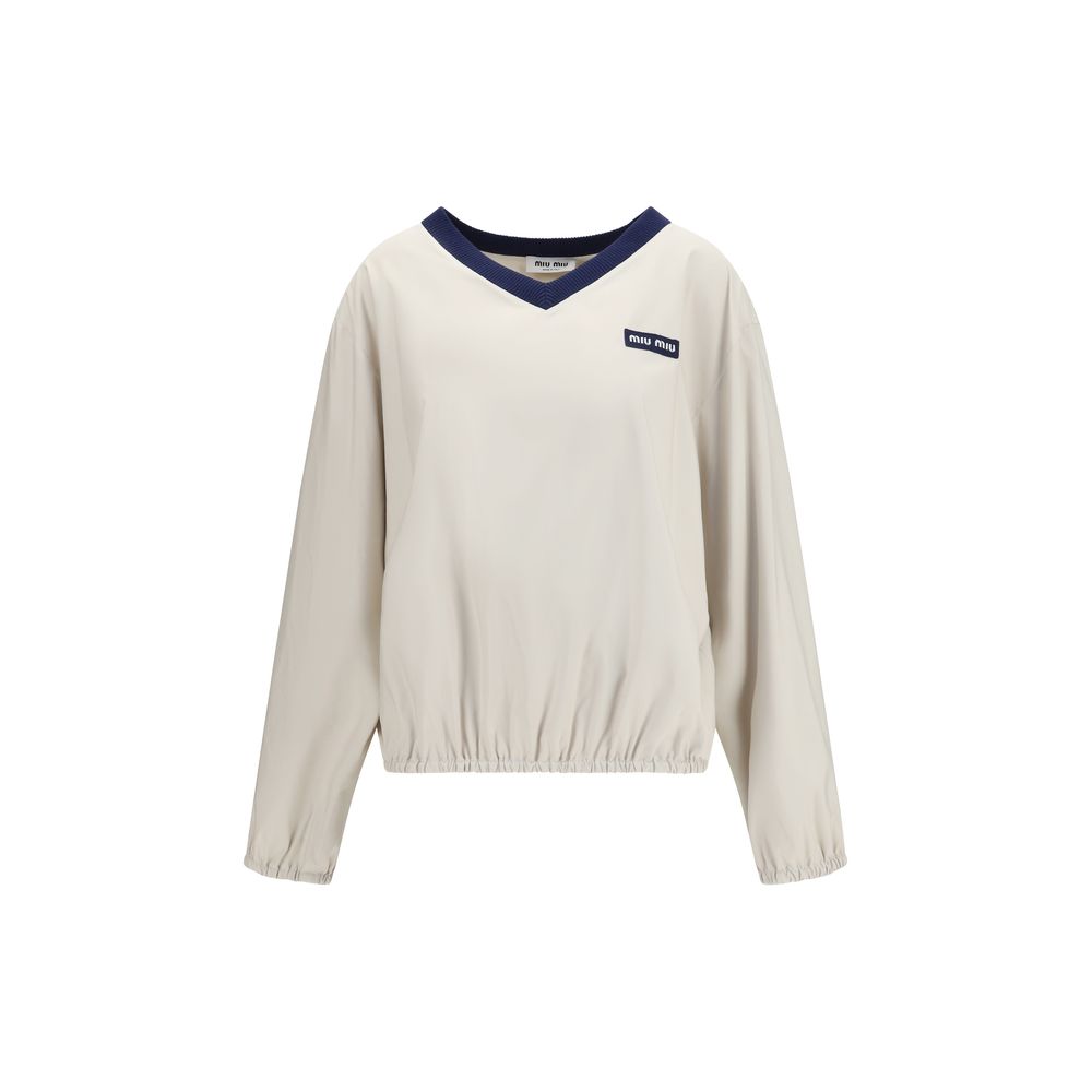 Miu Miu Beige Recycled Polyester Sweatshirt IT40 | M
