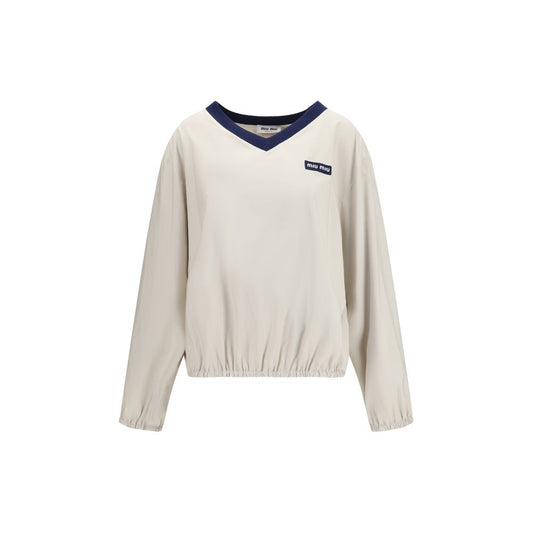 Miu Miu Beige Recycled Polyester Sweatshirt IT40 | M
