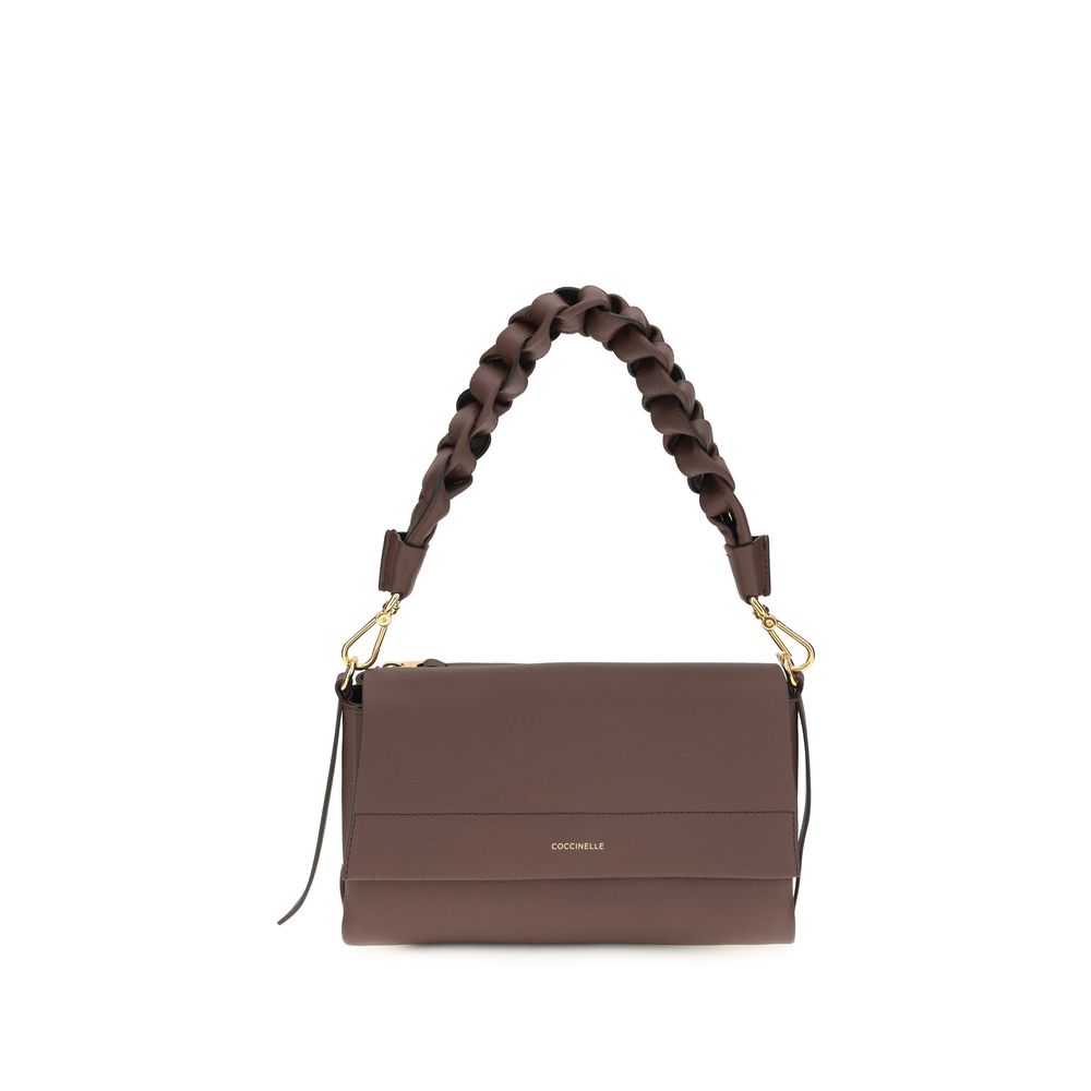 Coccinelle Brown Calf Leather Boheme Shoulder Bag
