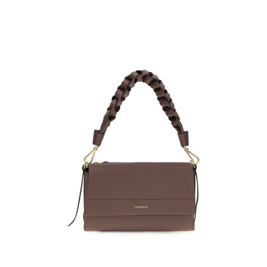 Coccinelle Brown Calf Leather Boheme Shoulder Bag