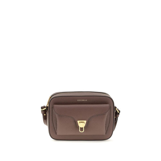 Coccinelle Brown Calf Leather Beat Soft Shoulder Bag