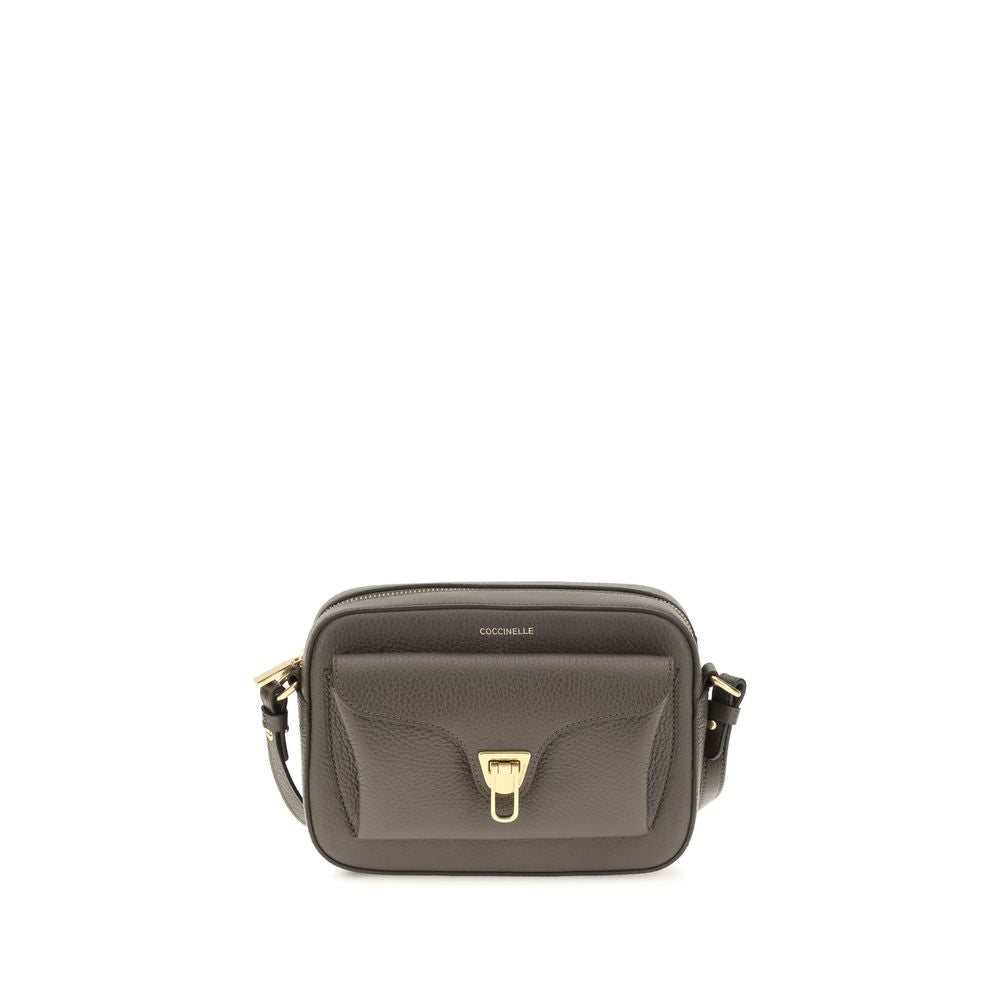 Coccinelle Brown Calf Leather Beat Soft Shoulder Bag