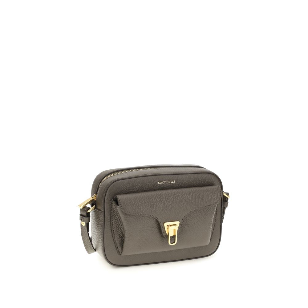 Coccinelle Brown Calf Leather Beat Soft Shoulder Bag