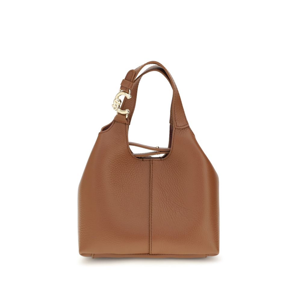 Coccinelle Brown Calf Leather C-Easy Small Shoulder Bag