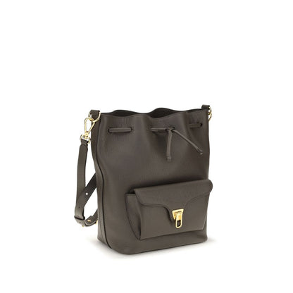 Coccinelle Brown Calf Leather Beat Generation Bucket Bag