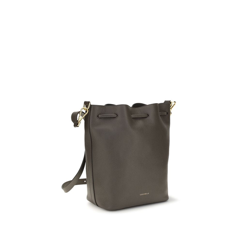 Coccinelle Brown Calf Leather Beat Generation Bucket Bag