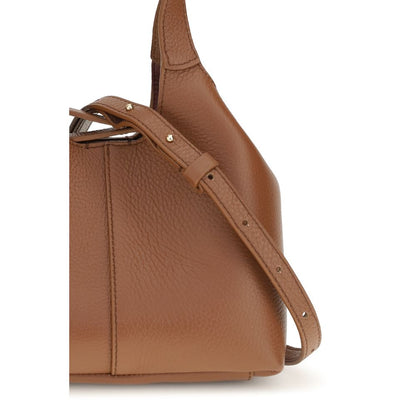 Coccinelle Brown Calf Leather C-Easy Small Shoulder Bag