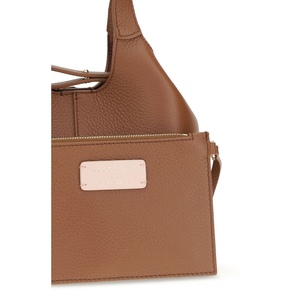 Coccinelle Brown Calf Leather C-Easy Small Shoulder Bag