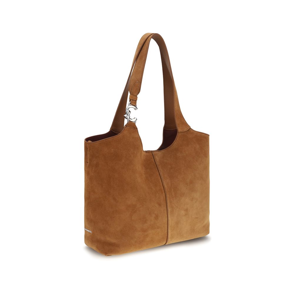 Coccinelle Brown Calf Leather C-Easy Large Shoulder Bag