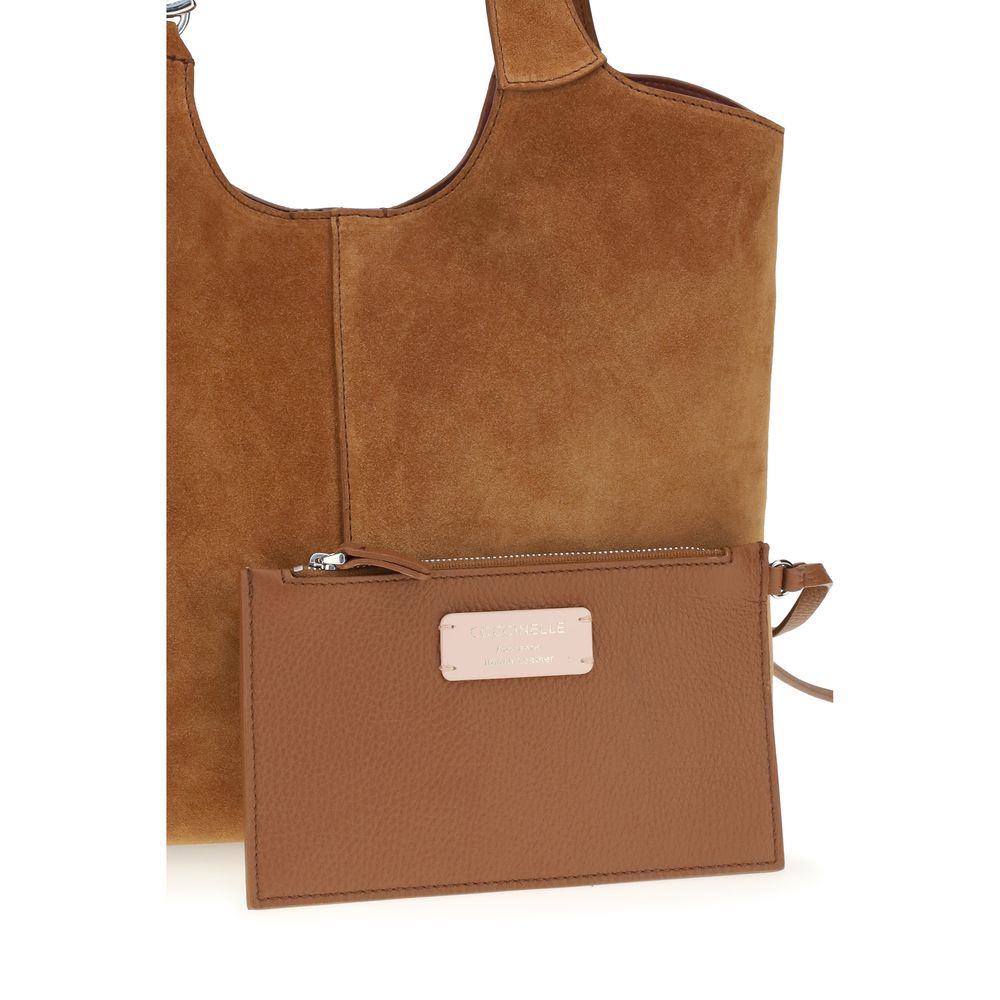 Coccinelle Brown Calf Leather C-Easy Large Shoulder Bag